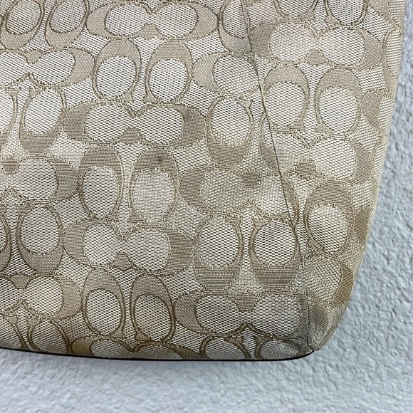 Coach Prairie Signature Jacquard Satchel Light Gold Light Khaki Chalk 36311 - Picture 3 of 14